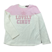 Load image into Gallery viewer, Girls Cindy Kids, cream &amp; pink long sleeve top, GUC, size 10,  