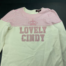 Load image into Gallery viewer, Girls Cindy Kids, cream &amp; pink long sleeve top, GUC, size 10,  
