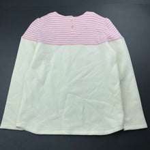 Load image into Gallery viewer, Girls Cindy Kids, cream &amp; pink long sleeve top, GUC, size 10,  