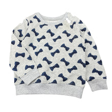 Load image into Gallery viewer, Girls B Collection, fleece lined sweater / jumper, bows, EUC, size 4,  