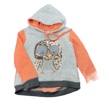 Load image into Gallery viewer, Girls Eve's Sister, fleece lined hoodie sweater, sequin owl, EUC, size 4,  