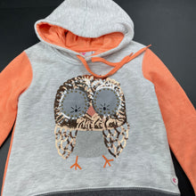 Load image into Gallery viewer, Girls Eve's Sister, fleece lined hoodie sweater, sequin owl, EUC, size 4,  