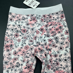 Girls Dymples, floral leggings, elasticated, Inside leg: 31cm, NEW, size 2,  