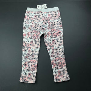 Girls Dymples, floral leggings, elasticated, Inside leg: 31cm, NEW, size 2,  