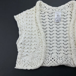 Girls Target, cotton sleeveless bolero cardigan, EUC, size 2,  