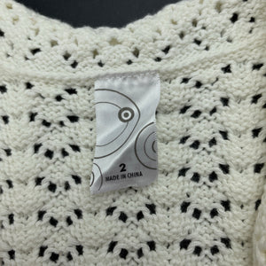 Girls Target, cotton sleeveless bolero cardigan, EUC, size 2,  