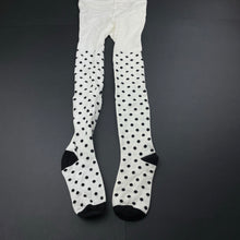 Load image into Gallery viewer, Girls stretchy, spotted stockings, EUC, size 6-8,  