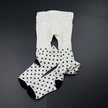 Load image into Gallery viewer, Girls stretchy, spotted stockings, EUC, size 6-8,  
