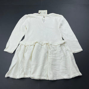 Girls Origami, knitted long sleeve dress, NEW, size 2, L: 44cm