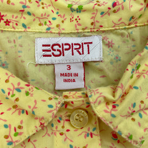 Girls Esprit, lightweight floral cotton shirt/blouse, EUC, size 3,  