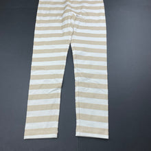 Load image into Gallery viewer, Girls Target, metallic gold stripe leggings, Inside leg: 52cm, NEW, size 10,  