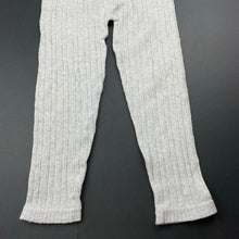 Load image into Gallery viewer, Girls H&amp;T, grey ribbed leggings, Inside leg: 33.5cm, GUC, size 2,  