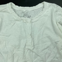 Load image into Gallery viewer, Girls H&amp;T, white cotton long sleeve top, EUC, size 7,  