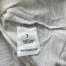 Load image into Gallery viewer, Girls H&amp;T, white cotton long sleeve top, EUC, size 7,  