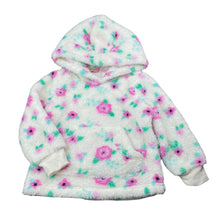 Load image into Gallery viewer, Girls Lily &amp; Dan, soft fleece floral hoodie sweater, armpit to armpit: 32cm, shoulder to cuff: 33cm, EUC, size 2,  