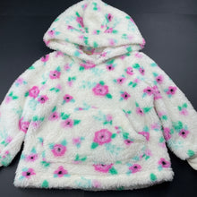 Load image into Gallery viewer, Girls Lily &amp; Dan, soft fleece floral hoodie sweater, armpit to armpit: 32cm, shoulder to cuff: 33cm, EUC, size 2,  