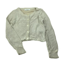 Load image into Gallery viewer, Girls Pumpkin Patch, metallic knit cardigan, GUC, size 7,  