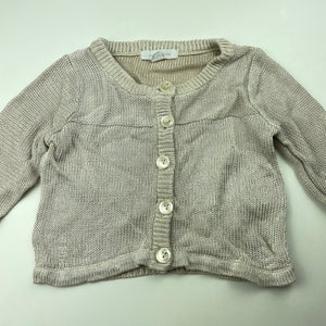 Girls Pumpkin Patch, metallic knit cardigan, GUC, size 7,  
