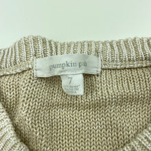 Load image into Gallery viewer, Girls Pumpkin Patch, metallic knit cardigan, GUC, size 7,  