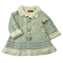 Load image into Gallery viewer, Girls Sprout, fleece lined faux suede jacket / coat, L: 39cm, EUC, size 1,  