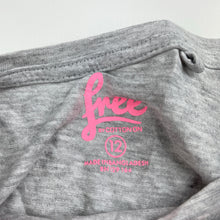 Load image into Gallery viewer, Girls Cotton On, grey marle long sleeve top, heart, EUC, size 12,  