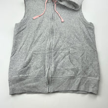 Load image into Gallery viewer, Girls Target, grey &amp; silver fleece lined hooded vest, FUC, size 12,  