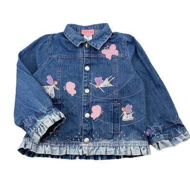 Girls D'Lish, embroidered denim jacket, fairies, GUC, size 3,  