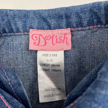 Load image into Gallery viewer, Girls D&#39;Lish, embroidered denim jacket, fairies, GUC, size 3,  