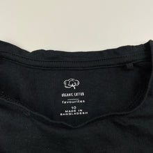 Load image into Gallery viewer, Girls Favourites, black organic cotton long sleeve top, GUC, size 10,  