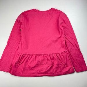 Girls Clothing & Co, cotton long sleeve peplum top, EUC, size 9,  