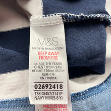 Load image into Gallery viewer, Boys M&amp;S, soft feel cotton long sleeve top, FUC, size 5-6,  