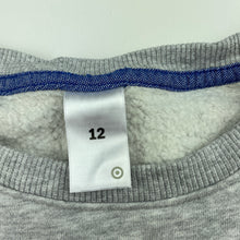 Load image into Gallery viewer, Boys Target, grey &amp; navy fleece lined sweater, GUC, size 12,  