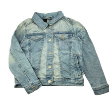 Load image into Gallery viewer, Girls Cotton On, blue stretch denim jacket, poppers, FUC, size 7,  