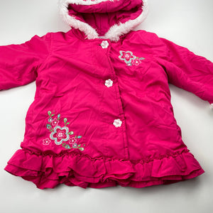 Girls Target, cotton lined embroidered jacket / coat, EUC, size 1,  