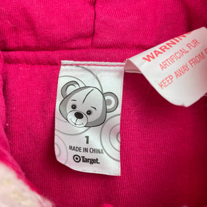 Girls Target, cotton lined embroidered jacket / coat, EUC, size 1,  