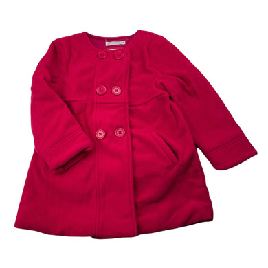 Girls Target, red cotton lined fleece jacket / coat, GUC, size 3,  