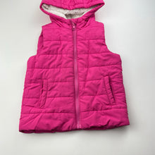 Load image into Gallery viewer, Girls Mango, hooded puffer vest / sleeveless jacket, FUC, size 4,  