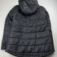 Load image into Gallery viewer, Girls Target, black puffer jacket / coat, L: 57cm, EUC, size 12,  