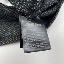 Load image into Gallery viewer, Girls H&amp;M, black &amp; metallic gold long sleeve dress, EUC, size 5-6, L: 60cm