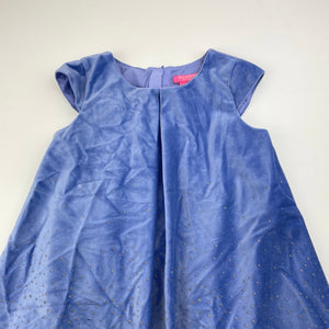 Girls ISAAC MIZRAHI, lined velour party dress, GUC, size 3, L: 53cm