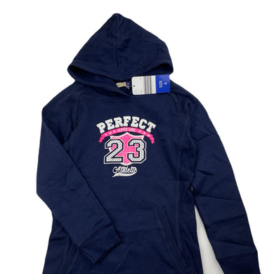 Girls Lily & Dan, navy fleece lined sweater dress, NEW, size 6, L: 56cm