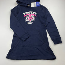 Load image into Gallery viewer, Girls Lily &amp; Dan, navy fleece lined sweater dress, NEW, size 6, L: 56cm