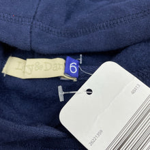 Load image into Gallery viewer, Girls Lily &amp; Dan, navy fleece lined sweater dress, NEW, size 6, L: 56cm