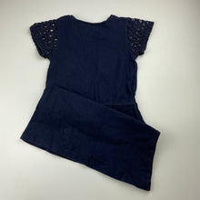 Load image into Gallery viewer, Girls Target, navy casual dress, wash fade, FUC, size 6, L: 61cm
