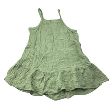 Load image into Gallery viewer, Girls Anko, sage crinkle cotton summer dress, FUC, size 3, L: 50cm