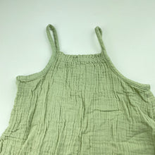 Load image into Gallery viewer, Girls Anko, sage crinkle cotton summer dress, FUC, size 3, L: 50cm