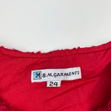 Load image into Gallery viewer, Girls B.M.GARMENTS, red boucle &amp; tulle dress, GUC, size 2, L: 51cm