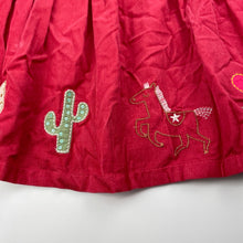 Load image into Gallery viewer, Girls M&amp;S, embroidered corduroy cotton overalls dress / pinafore, NEW, size 6-7, L: 62cm