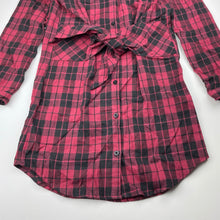 Load image into Gallery viewer, Girls Bardot Junior, checked cotton shirt dress, EUC, size 12, L: 80cm at front