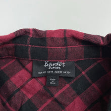 Load image into Gallery viewer, Girls Bardot Junior, checked cotton shirt dress, EUC, size 12, L: 80cm at front